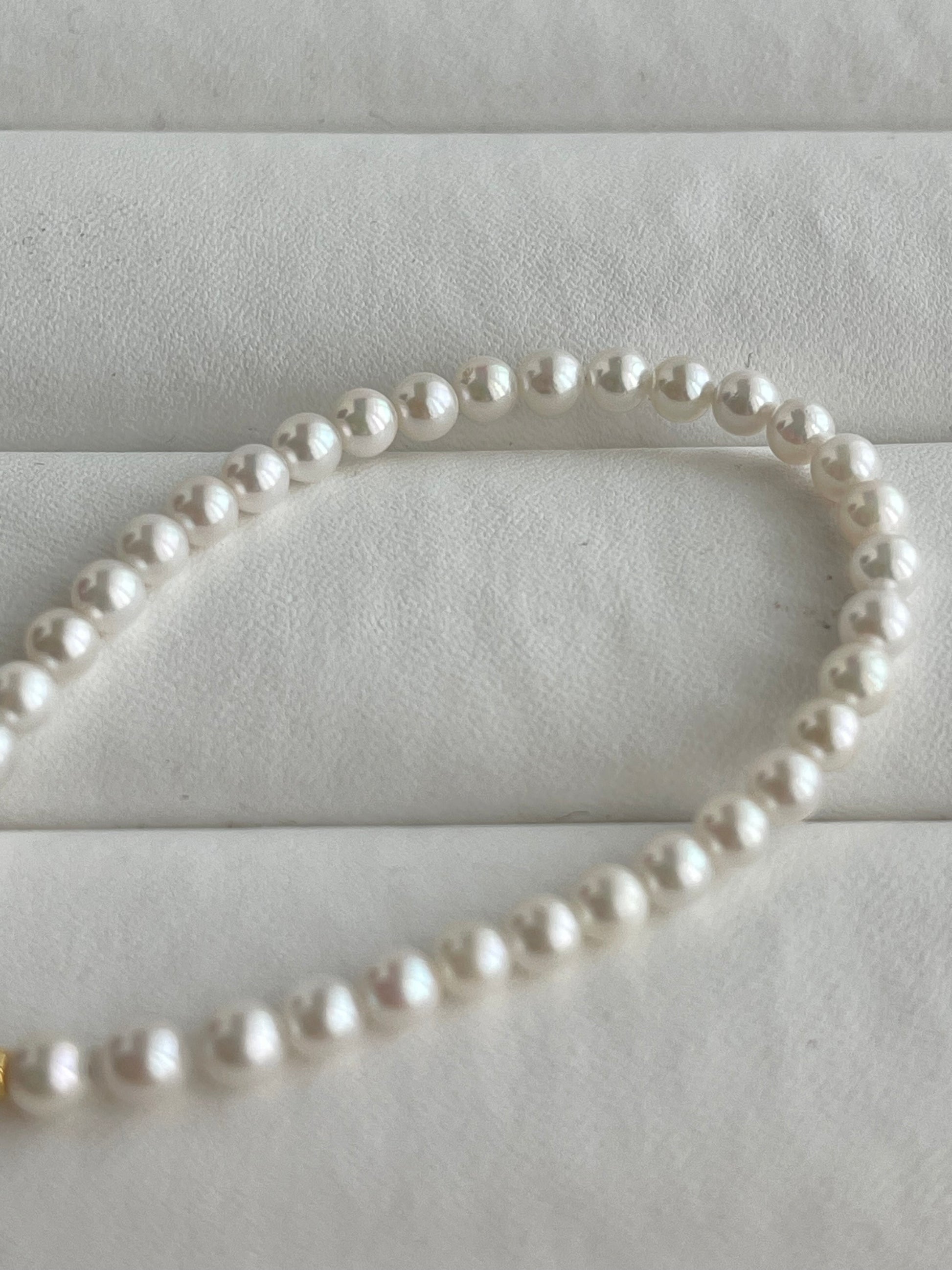 4mm 白色 Akoya 珍珠串珠手鍊 - KOKOPEARLJEWELRY - 2