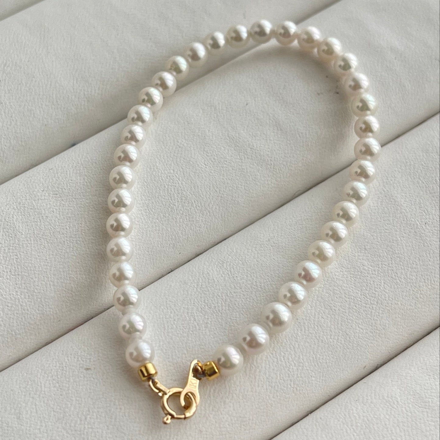 alt
4mm 白色 Akoya 珍珠串珠手鍊 - KOKOPEARLJEWELRY - 3