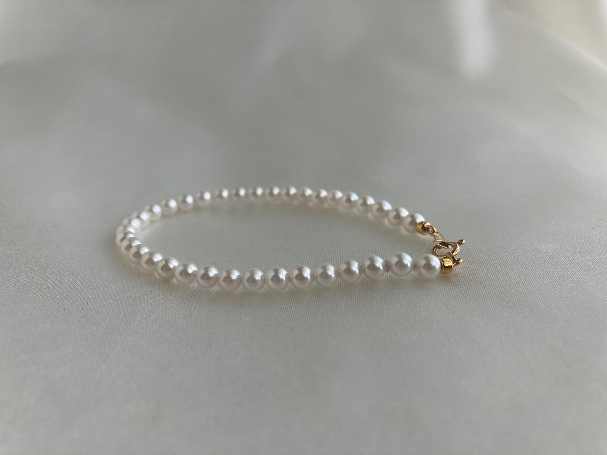 alt
4mm 白色 Akoya 珍珠串珠手鍊 - KOKOPEARLJEWELRY - 4