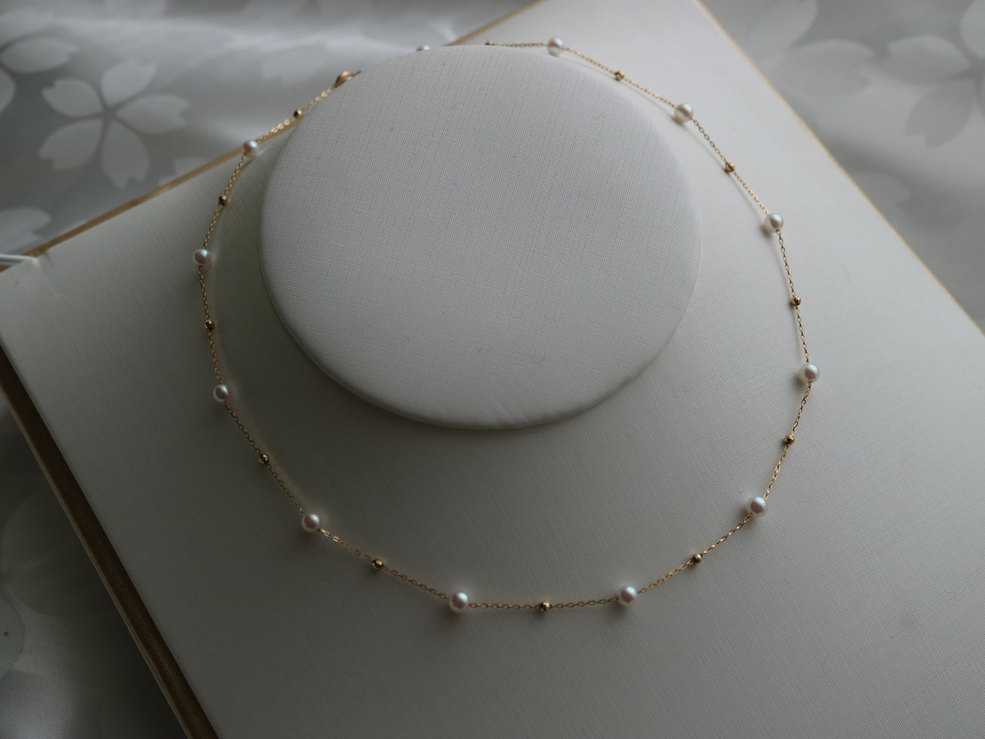 4.5 mmアコヤパールのビーズステーションネックレス（18Kゴールド）- KOKOPEARLJEWELRY - 8