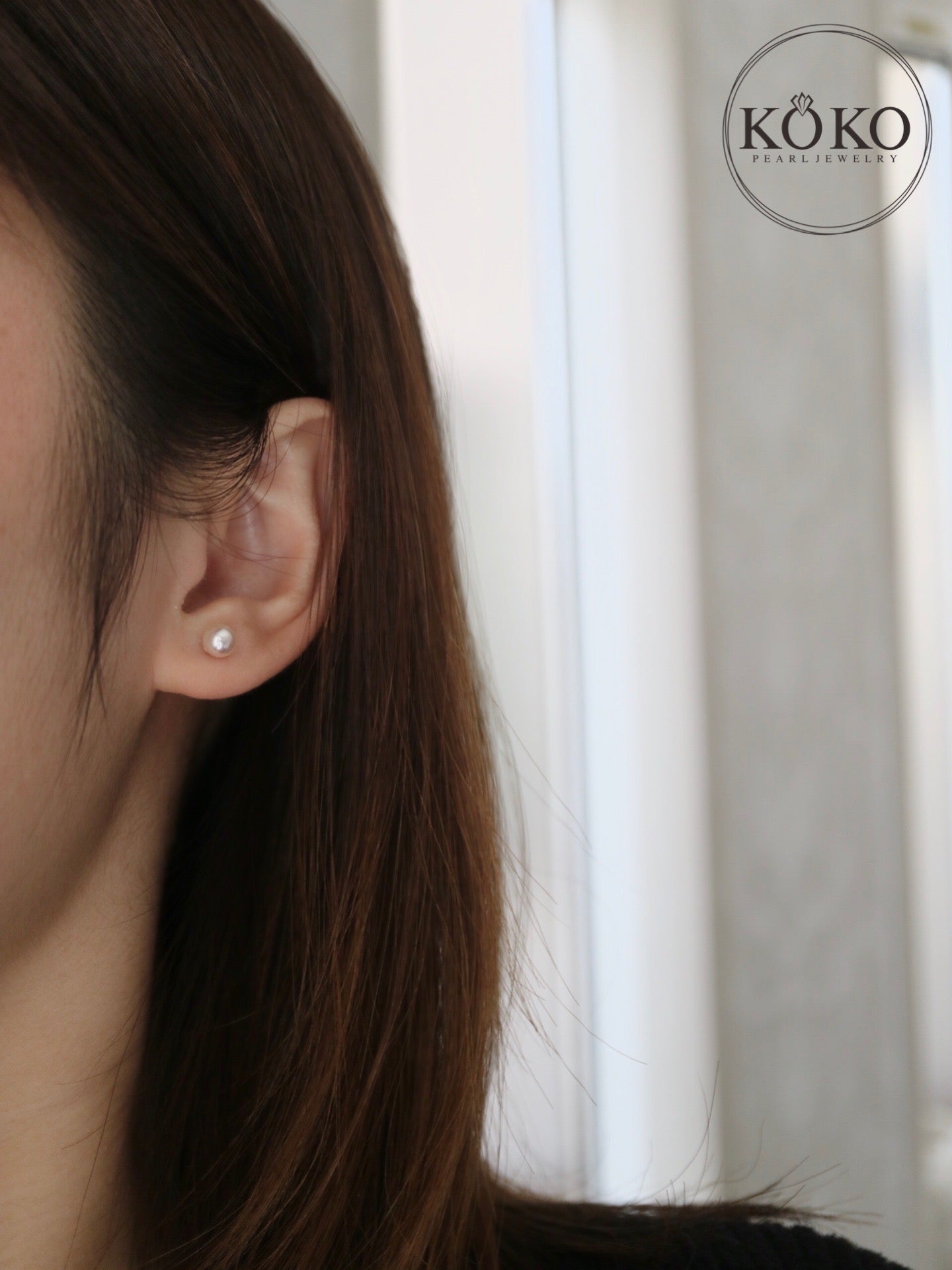 5mm 5.5mm アコヤ真珠スタッドピアス 18K イエローゴールド