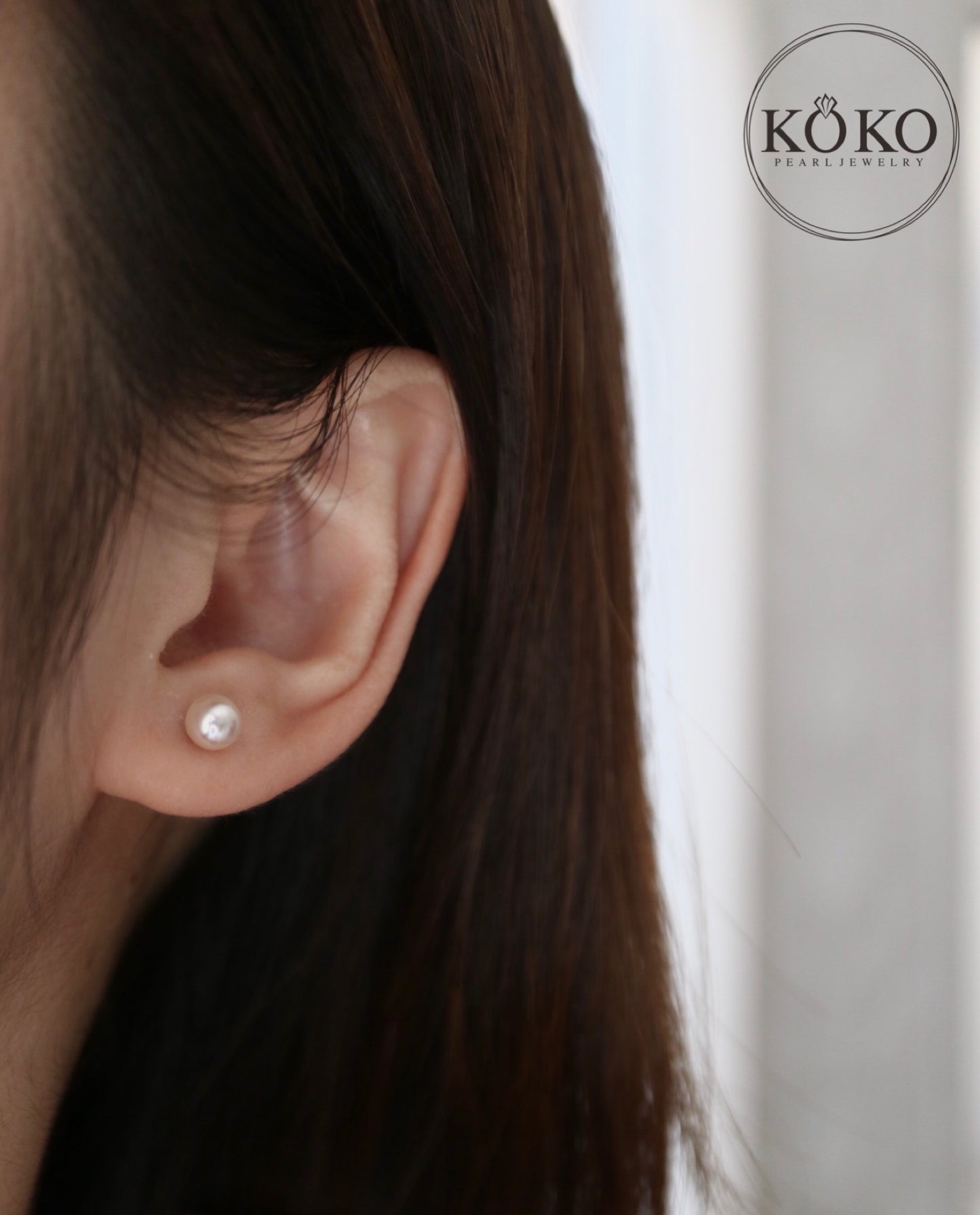 5.0mm 5.5mm Akoya Pearl Stud Earrings 18K Yellow Gold