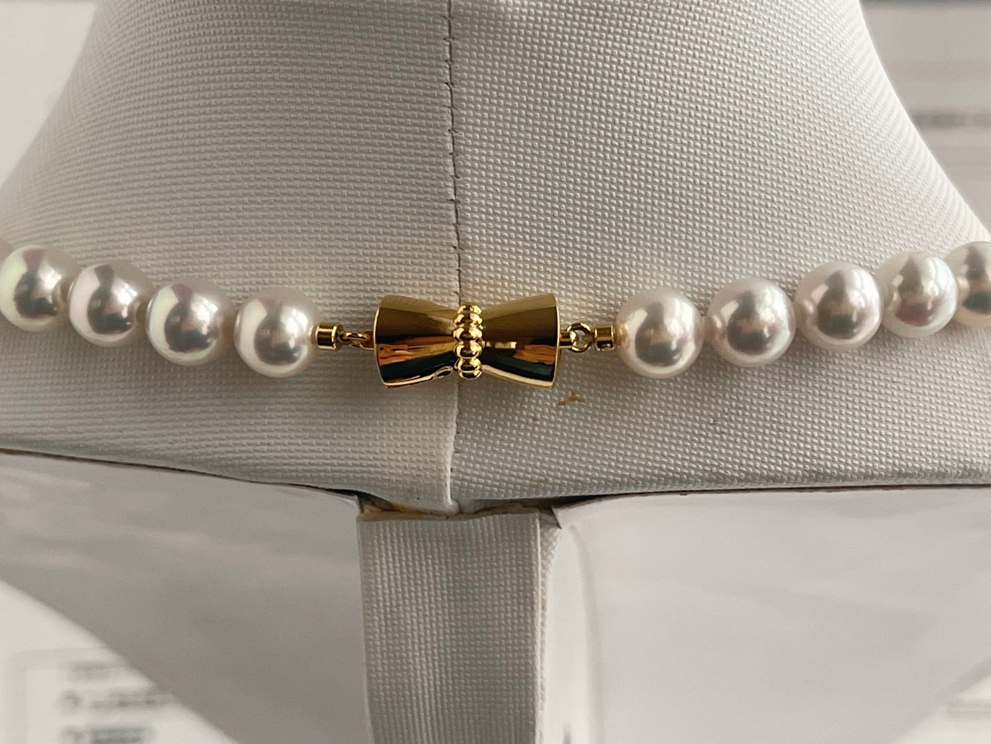 Top Class 7.5mm Akoya Pearl Strand Necklace with Aurora Rose Certificate by PSL - KOKOPEARLJEWELRY - 5