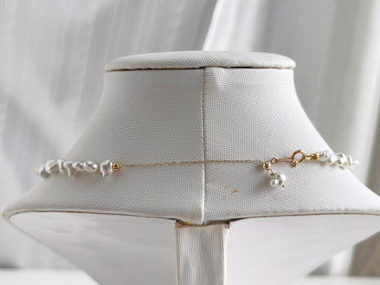 4mm Akoya Keshi Pearl Strand Necklace K18YG - KOKO PEARL JEWELRY - 5