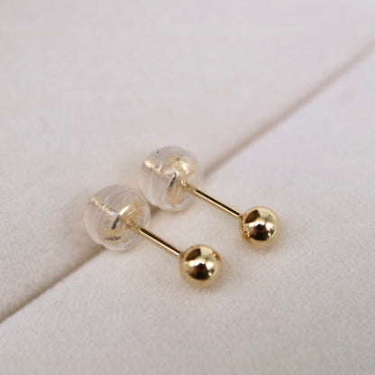 K18YG 3.0mm スモールボール スタッドピアス