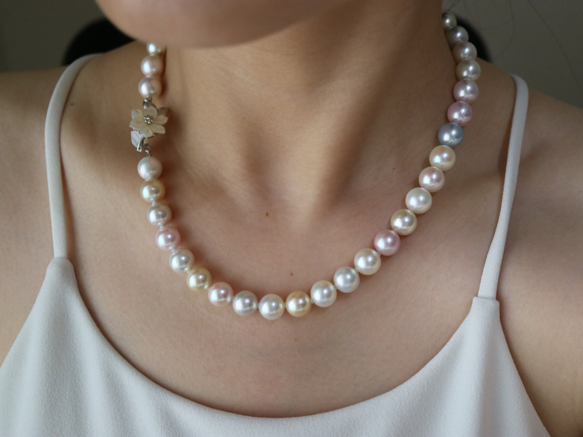 超希少 9.5～10mm レインボーカラー アコヤパール ストランドネックレス - KOKO PEARL JEWELRY - 2