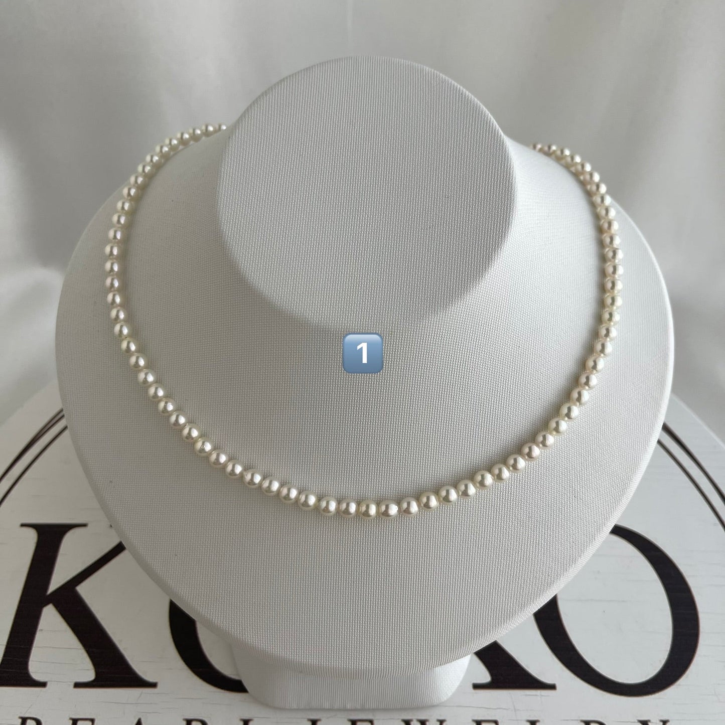 Limited Stock | Mirror Like Luster 4.5mm Semi Round Akoya Pearl Strand Necklace - KOKOPEARLJEWELRY - 6