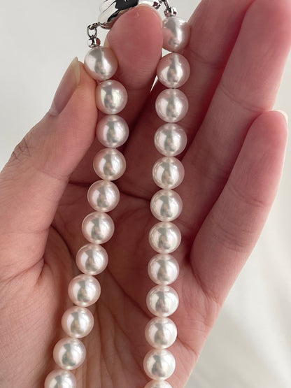 Only One in Stock | High Luster 7.5 - 8.5mm Akoya Pearl Strand Necklace - KOKOPEARLJEWELRY - 3