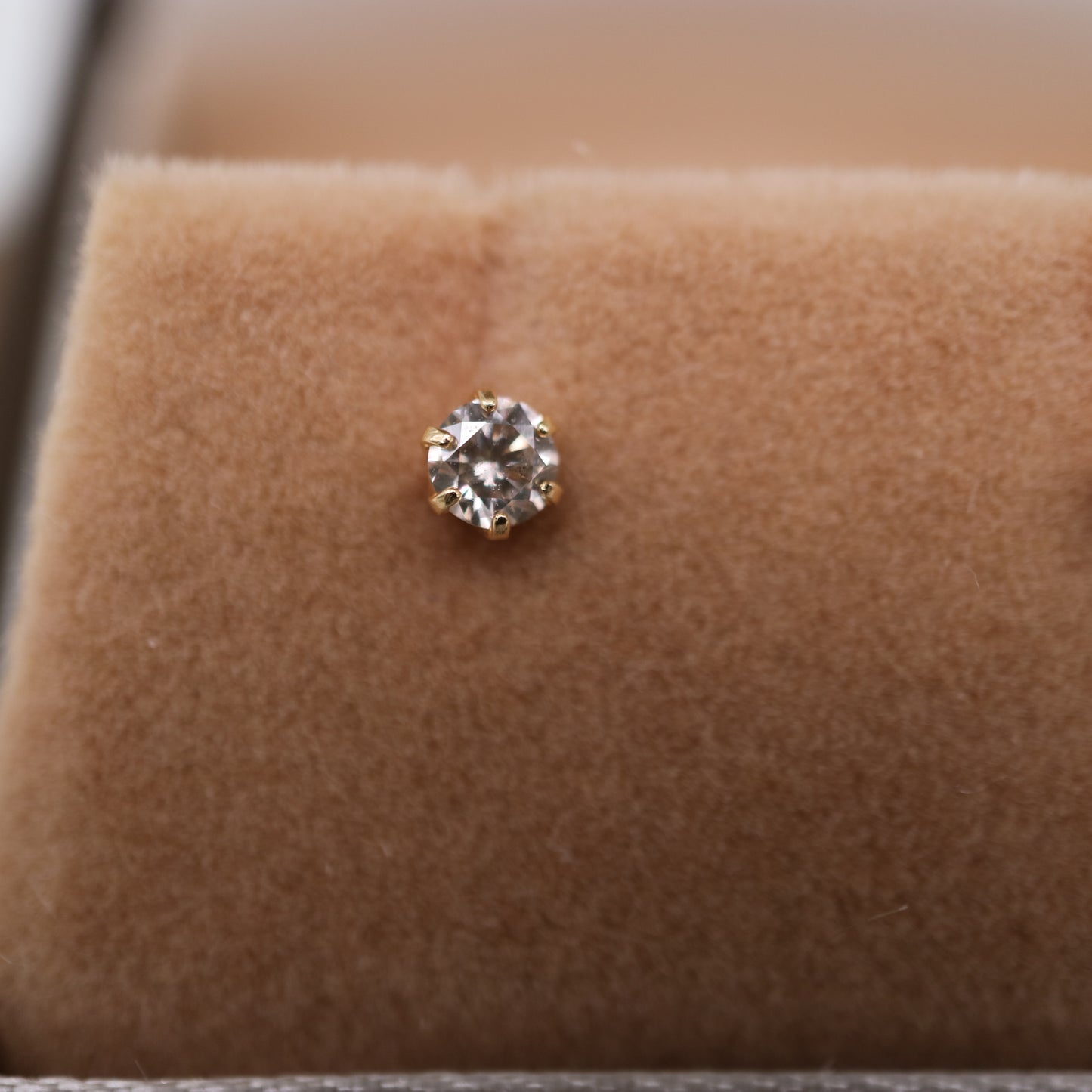 0.2ct Natural Diamond Stud Earrings K18YG