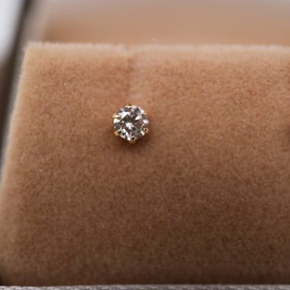 0.2ct Natural Diamond Stud Earrings K18YG