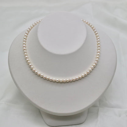 Only One Available | 37cm 4.5mm Creamy White Akoya Pearl Strand Necklace - KOKO PEARL JEWELRY - 2