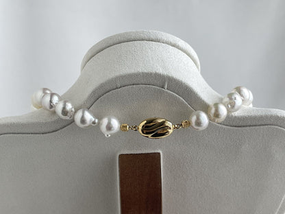 8.5-9.5mm Natural Rainbow Color Baroque Akoya Pearl Strand Necklace