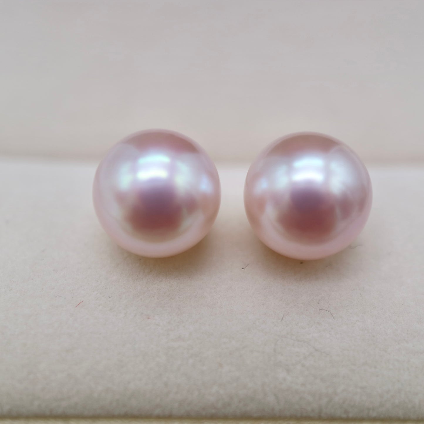 Rare 9mm Sakura Pink Akoya Pearl Stud Earrings K18YG Clip Earrings Available