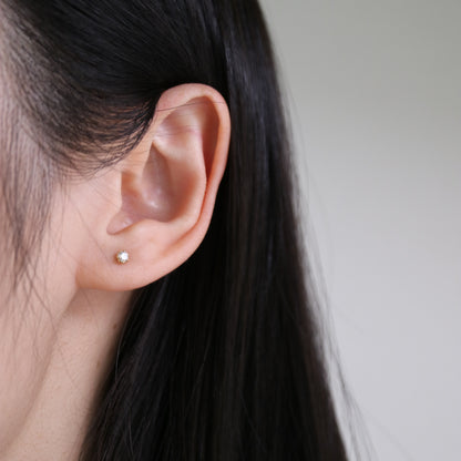 0.2ct Natural Diamond Stud Earrings K18YG