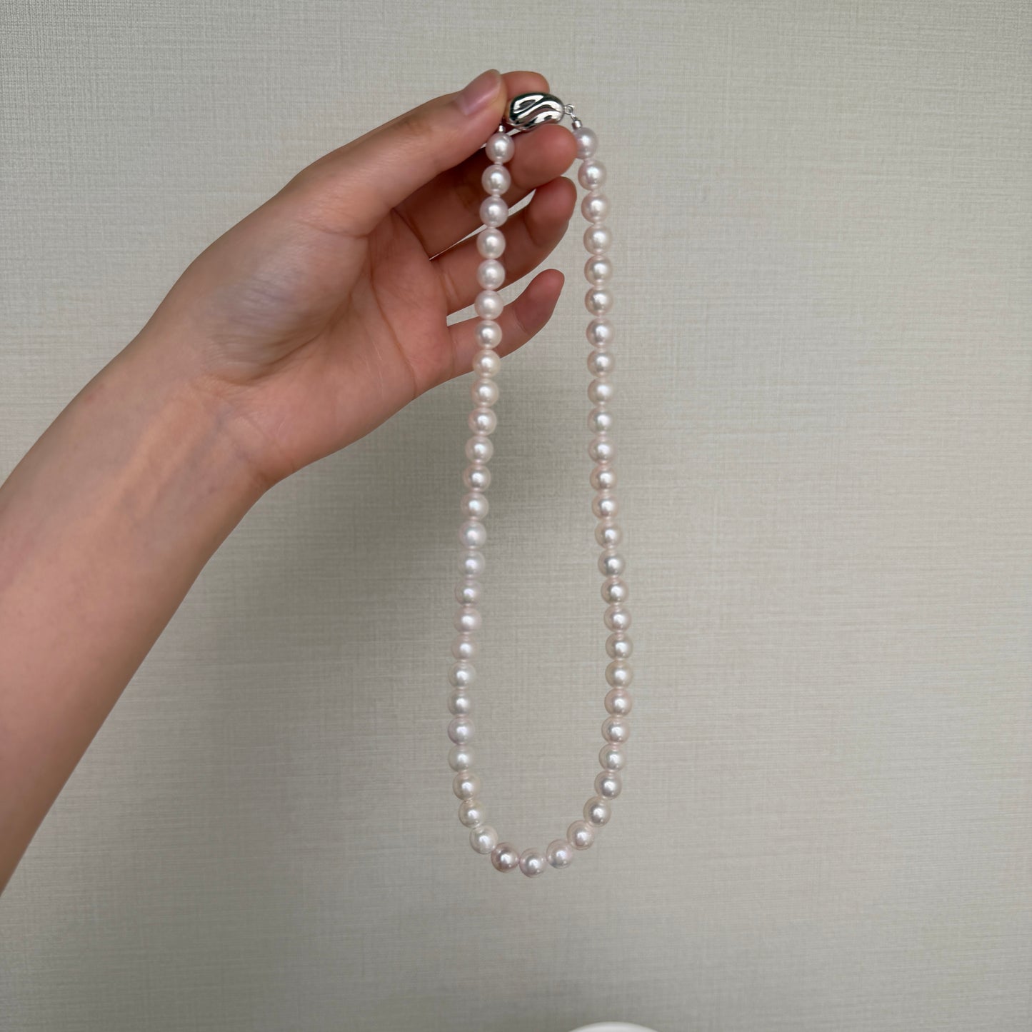 White Tone 7.5-8.0mm アコヤ真珠ネックレス