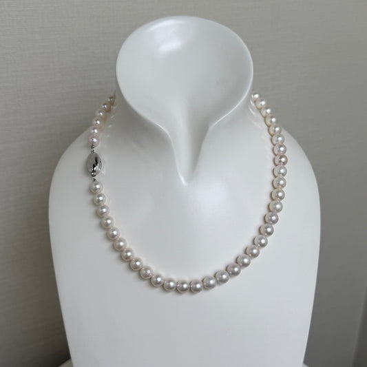 White Tone 7.5-8.0mm アコヤ真珠ネックレス