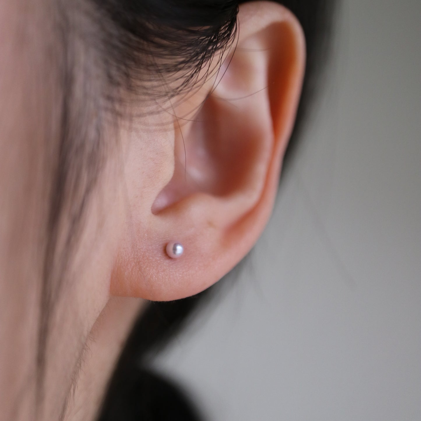 超希少 2.5mm 桜ピンクトーン アコヤパール スタッドピアス 18KYG