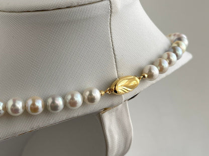 Rainbow Color 7.5mm Akoya Pearl Strand Necklace - KOKOPEARLJEWELRY - 11