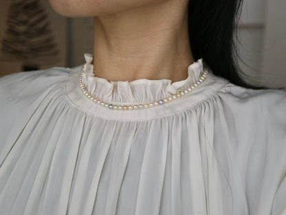 Rainbow Color 4.5mm Akoya Pearl Strand Necklace - KOKOPEARLJEWELRY - 3