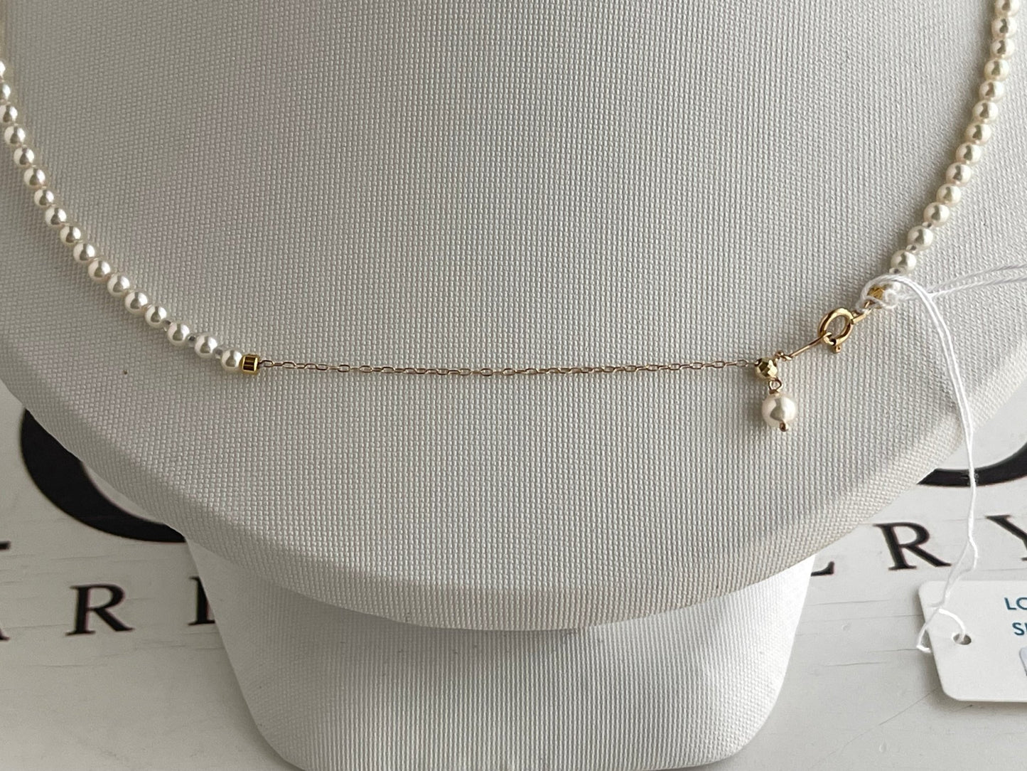 Top Class Rare Size 3mm Akoya Pearl Strand Necklace with Aurora Rose Certificate by PSL - KOKOPEARLJEWELRY - 7