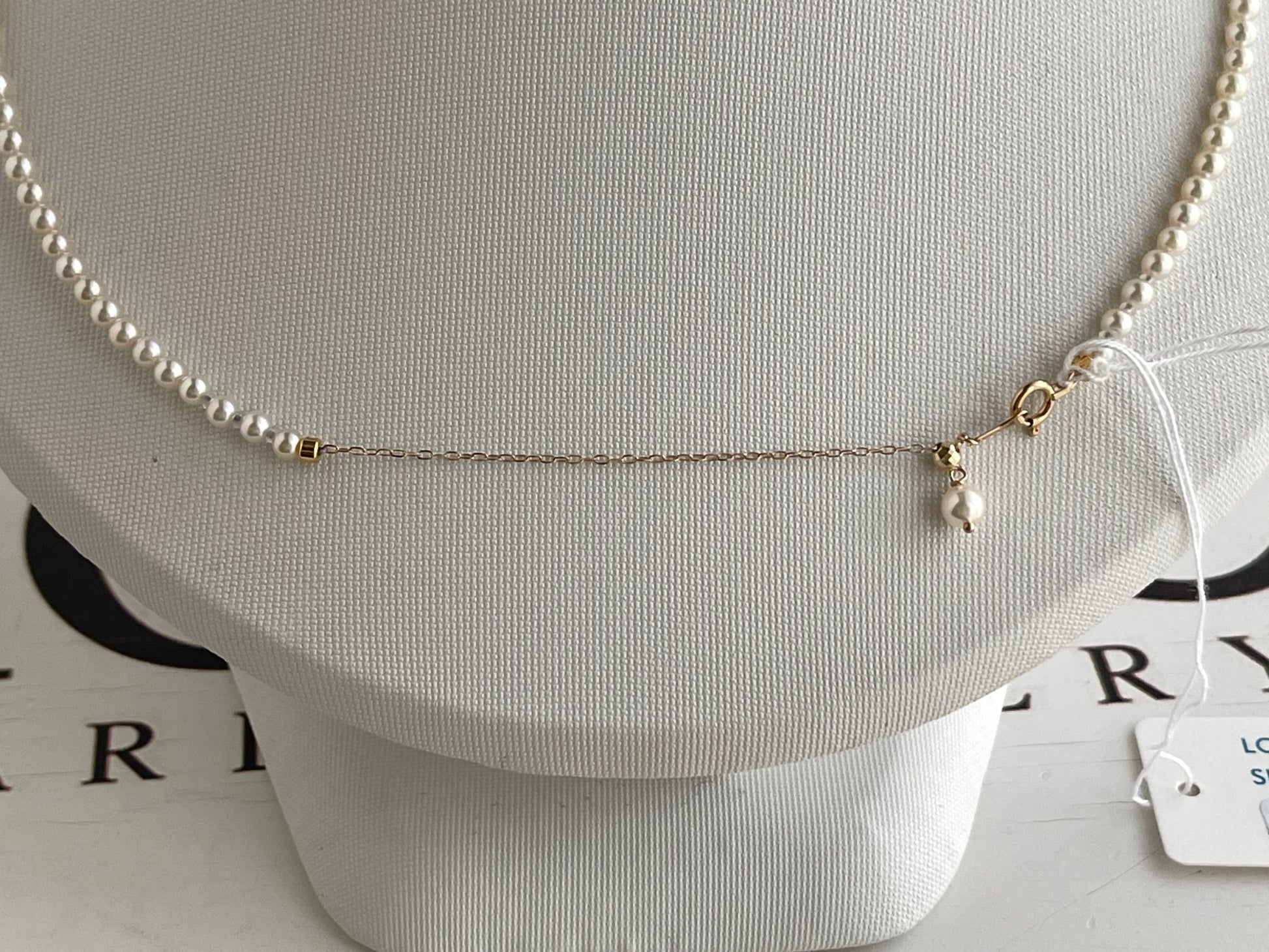Top Class Rare Size 3mm Akoya Pearl Strand Necklace with Aurora Rose Certificate by PSL - KOKOPEARLJEWELRY - 7