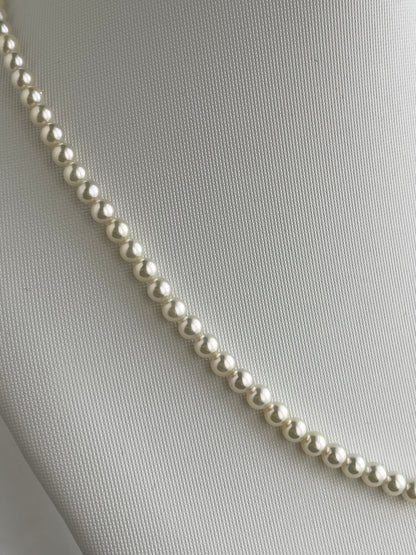 Rare 4mm 4.5mm Light Champagne Golden Akoya Pearl Strand Necklace K18YG