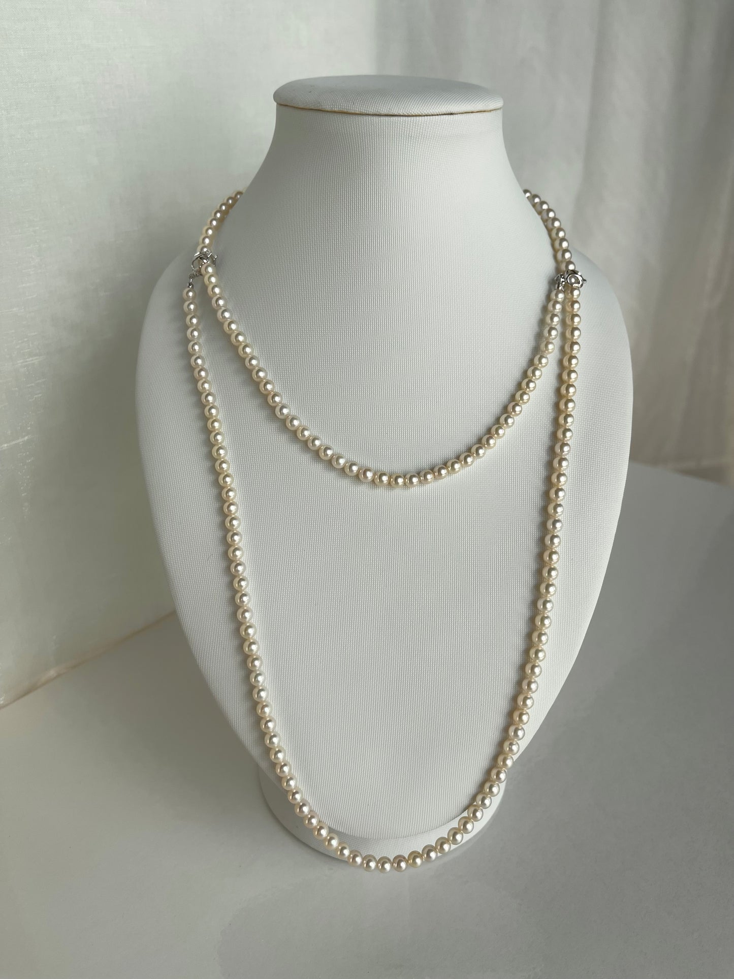 80cm 4.5mm Akoya Pearl Strand Necklace - KOKOPEARLJEWELRY - 9