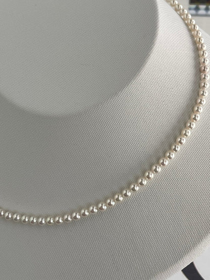 Top Class 3.5mm Akoya Pearl Strand Necklace with Aurora Sairin Certificate by PSL - KOKOPEARLJEWELRY - 4