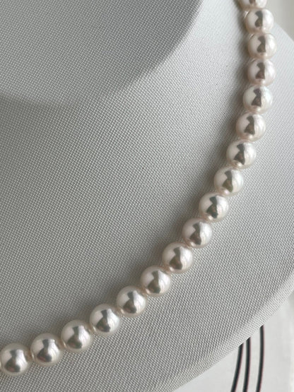 Only One in Stock | High Luster 7.5 - 8.5mm Akoya Pearl Strand Necklace - KOKOPEARLJEWELRY - 9