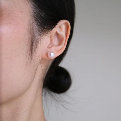 Rare 9mm Sakura Pink Akoya Pearl Stud Earrings K18YG Clip Earrings Available