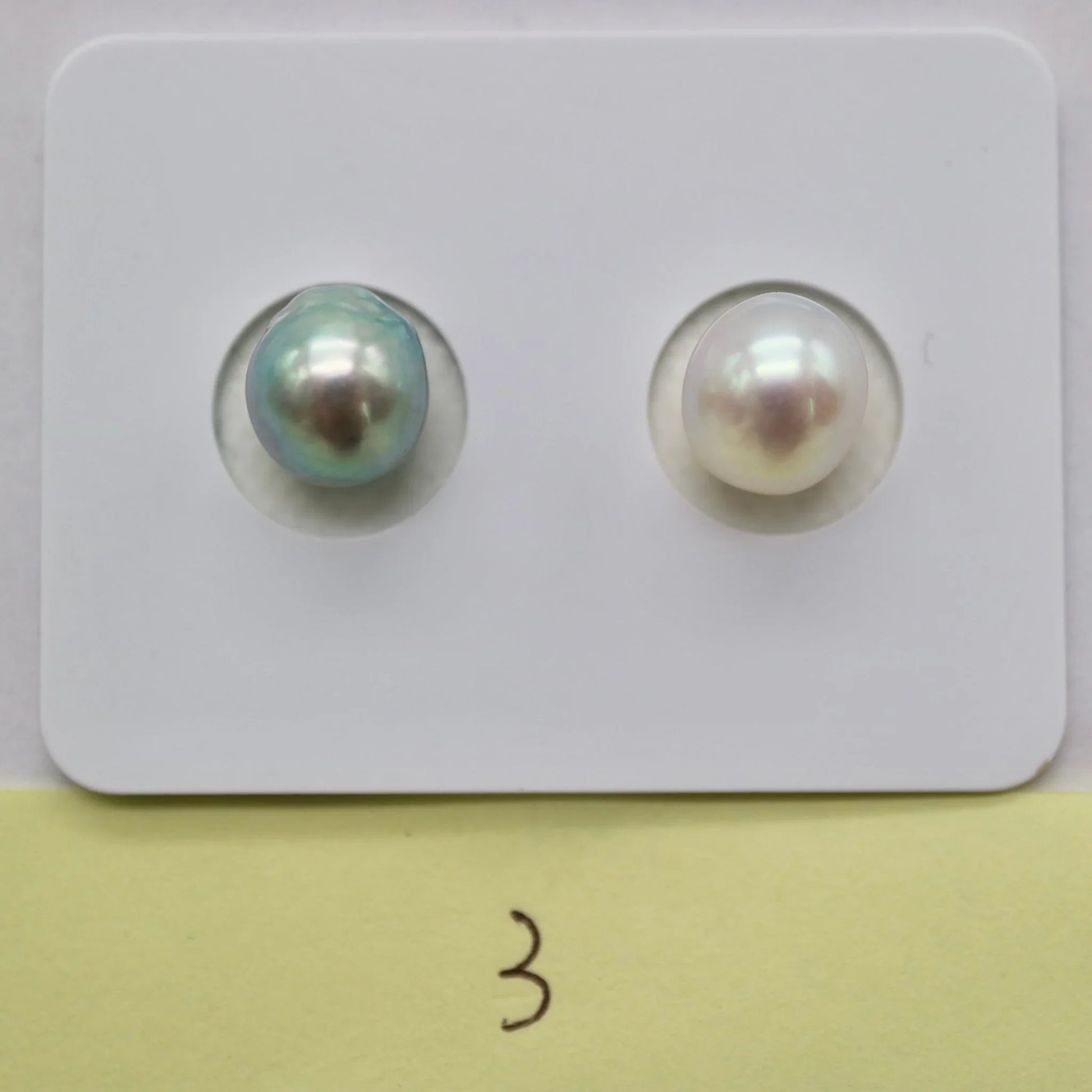 One of a Kind 7.5 - 8mm Mismatched Natural Color Baroque Akoya Pearl Earring - KOKO PEARL JEWELRY - 5