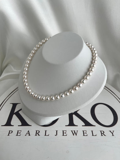 Only One in Stock | High Luster 7.5 - 8.5mm Akoya Pearl Strand Necklace - KOKOPEARLJEWELRY - 7