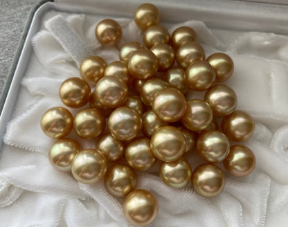 Clip Earrings Available | 10mm Golden South Sea Pearl Stud Earrings - KOKOPEARLJEWELRY - 4