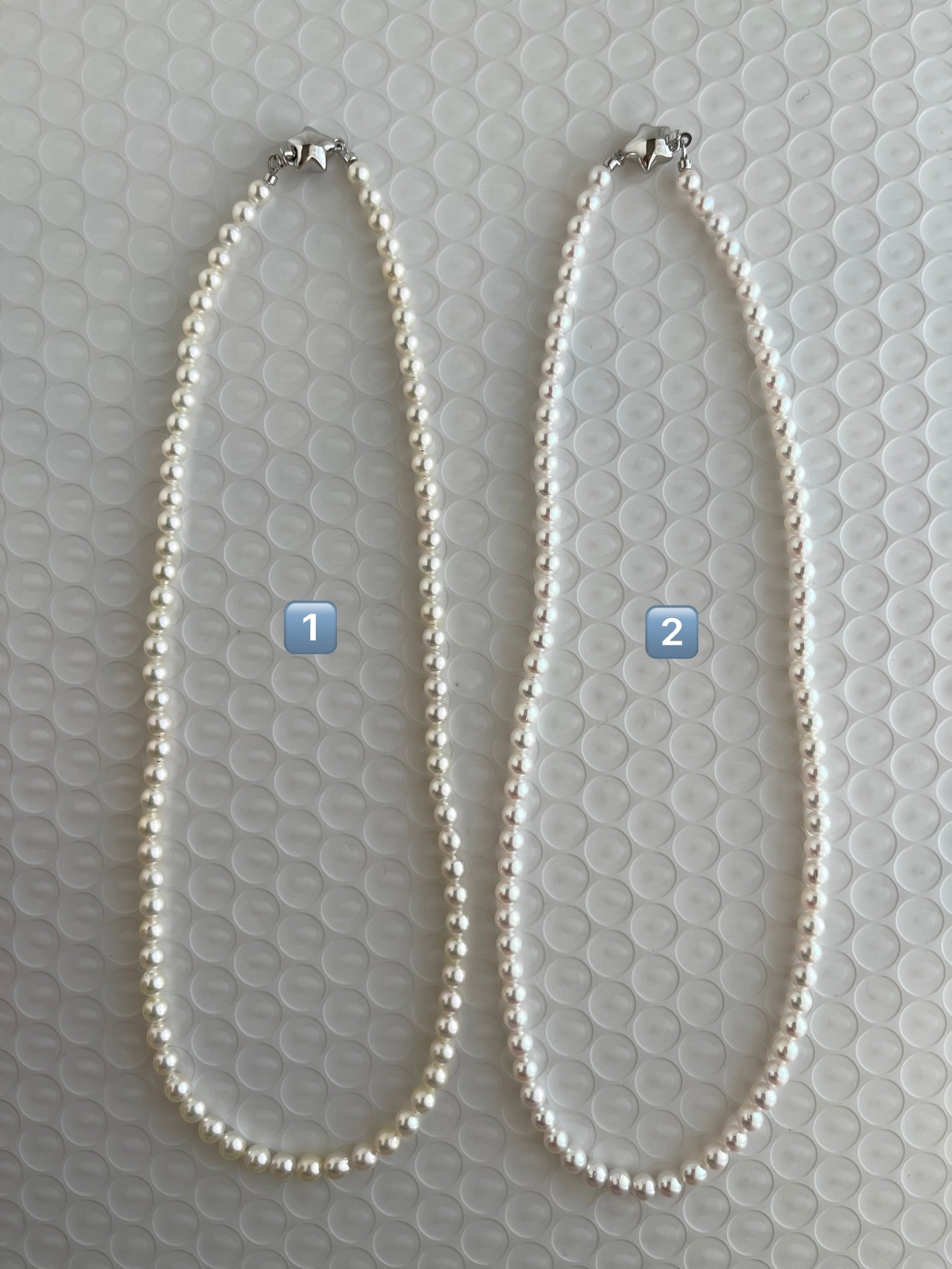 Limited Stock | Mirror Like Luster 4.5mm Semi Round Akoya Pearl Strand Necklace - KOKOPEARLJEWELRY - 2