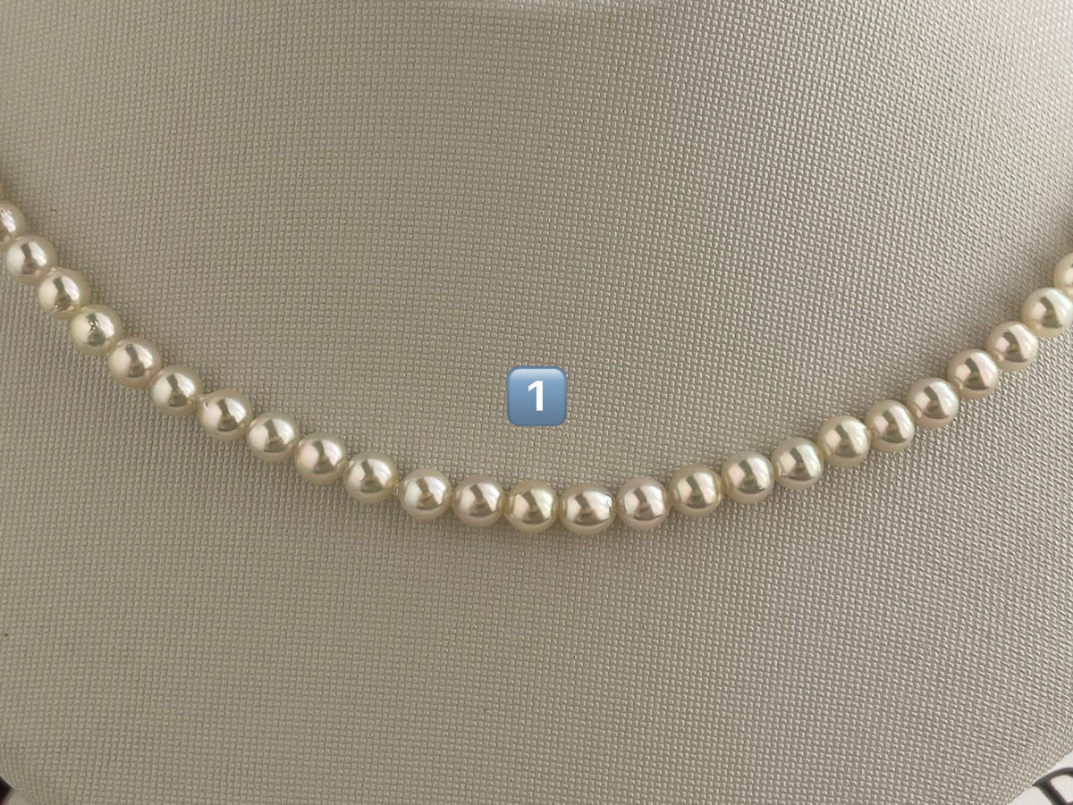 Limited Stock | Mirror Like Luster 4.5mm Semi Round Akoya Pearl Strand Necklace - KOKOPEARLJEWELRY - 8