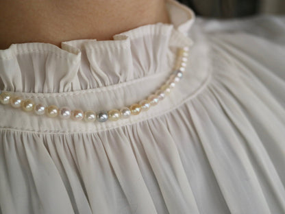 Rainbow Color 4.5mm Akoya Pearl Strand Necklace - KOKOPEARLJEWELRY - 5