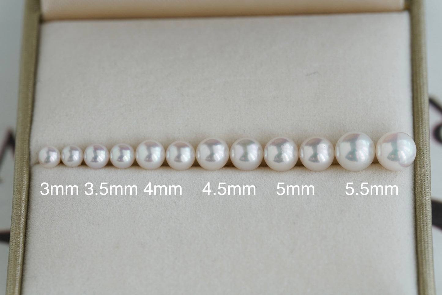 超稀有 3.0mm 3.5mm 阿古屋珍珠耳釘 K18YG