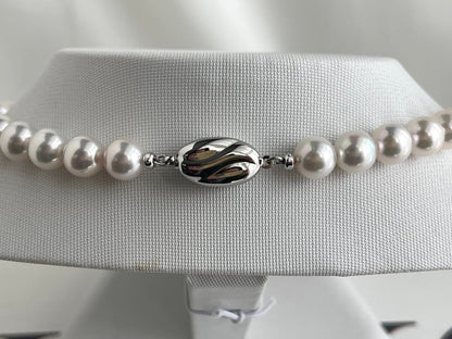 Only One in Stock | High Luster 7.5 - 8.5mm Akoya Pearl Strand Necklace - KOKOPEARLJEWELRY - 8