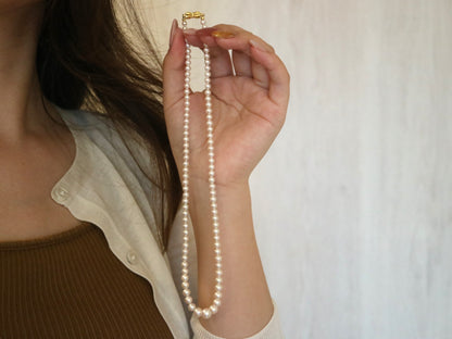 Rare Gradient Sized 3.5 - 7mm Akoya Pearl Strand Necklace - KOKOPEARLJEWELRY - 4