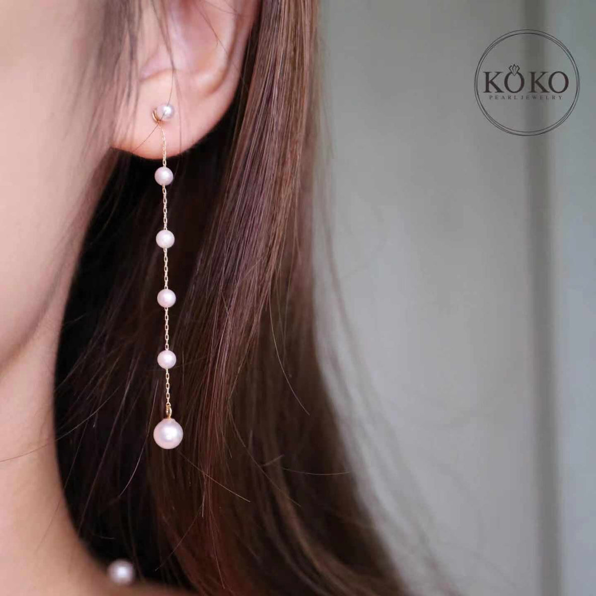 Clip Earrings Available丨2Ways Wearing 3.5+5.5mm Akoya Pearl Drop Earrings 18K Yellow Gold