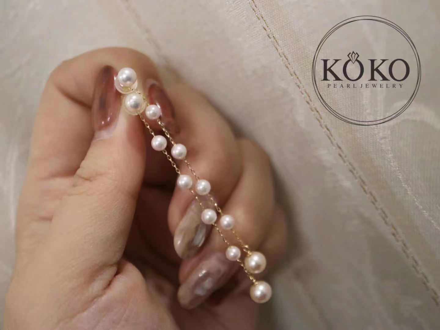 Clip Earrings Available丨2Ways Wearing 3.5+5.5mm Akoya Pearl Drop Earrings 18K Yellow Gold