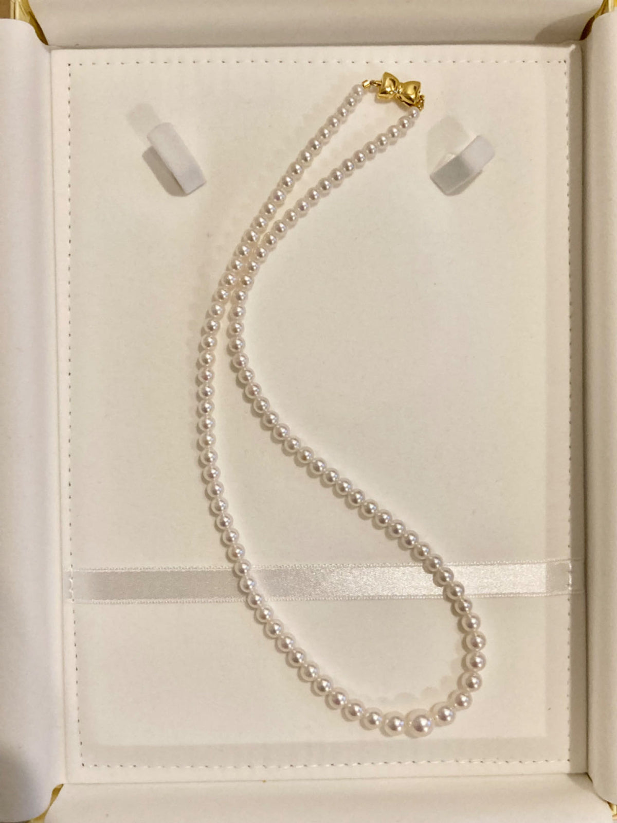 Rare Gradient Sized 3.5-7.0mm Akoya Pearl Beaded Strand Necklace
