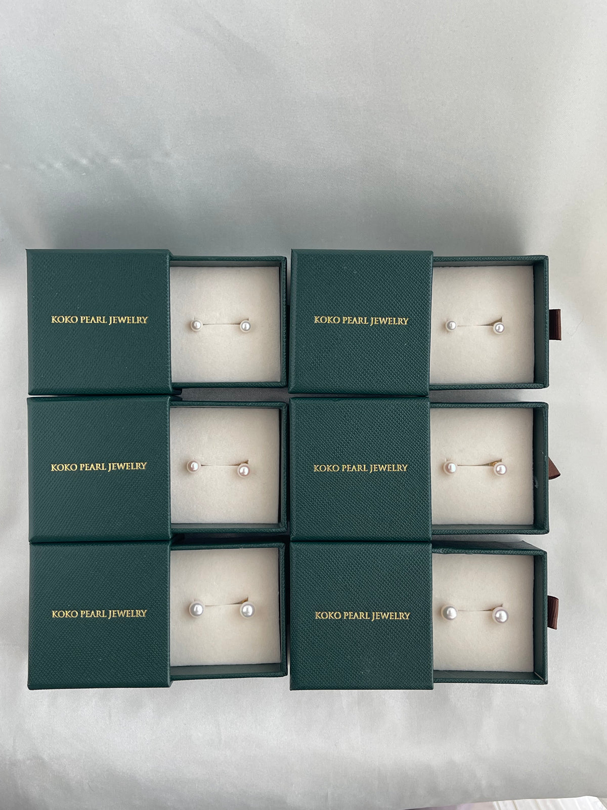 18K Gold Akoya Pearl Stud Earrings, White Round, 6–7.5mm - KOKOPEARLJEWELRY - 8