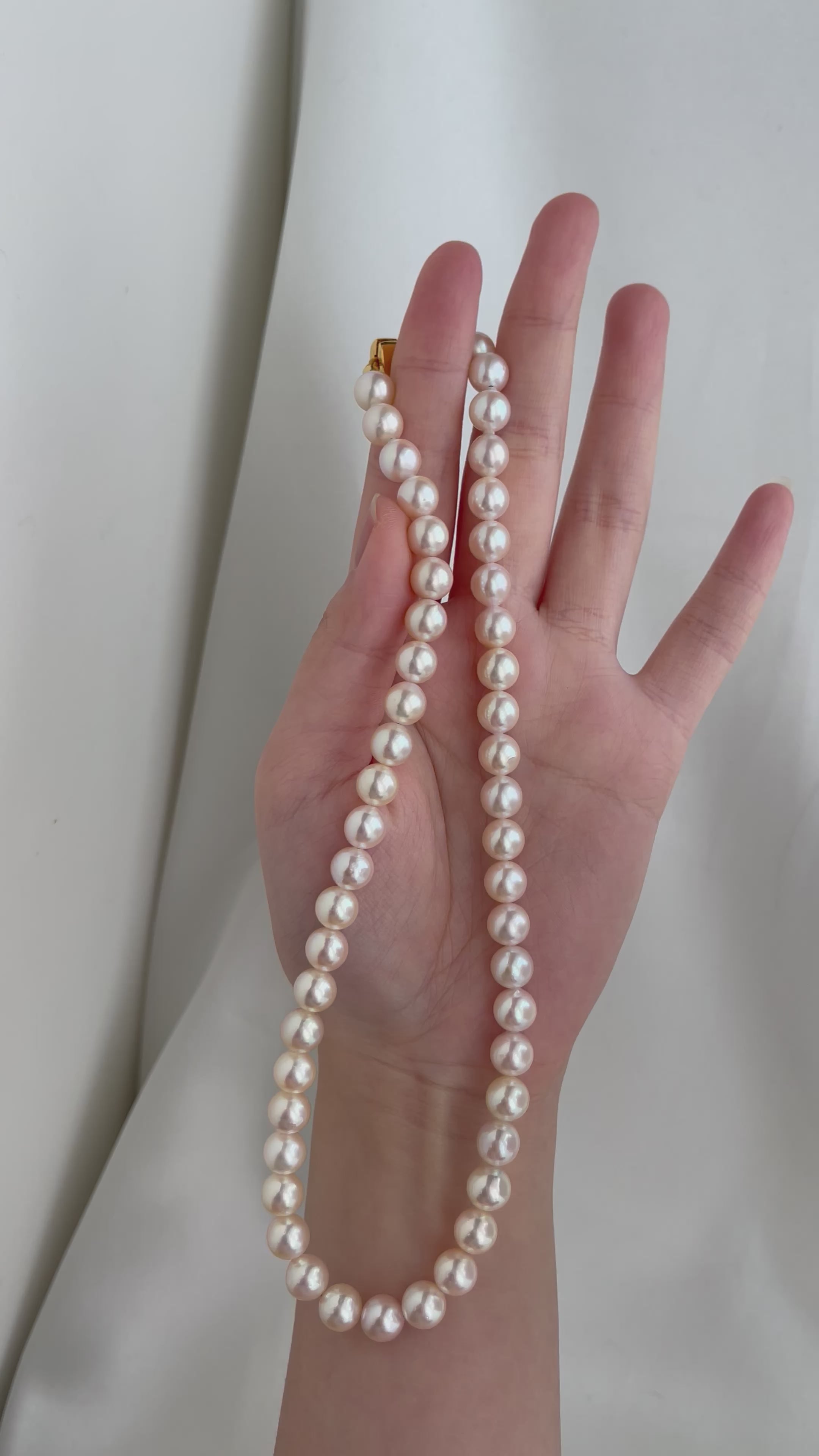 照り艶最強 ややピンク あこやベビーパール 3mm K18GF希少サイズ 希少 ピンク 真珠 パール ネックレス 照り艶最強 ややピンク あこや