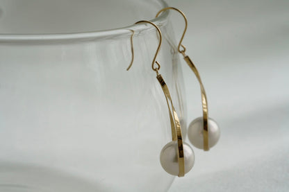 7.5mm Akoya Pearl Teardrop Hook Earrings 18K Yellow Gold - KOKOPEARLJEWELRY - 6